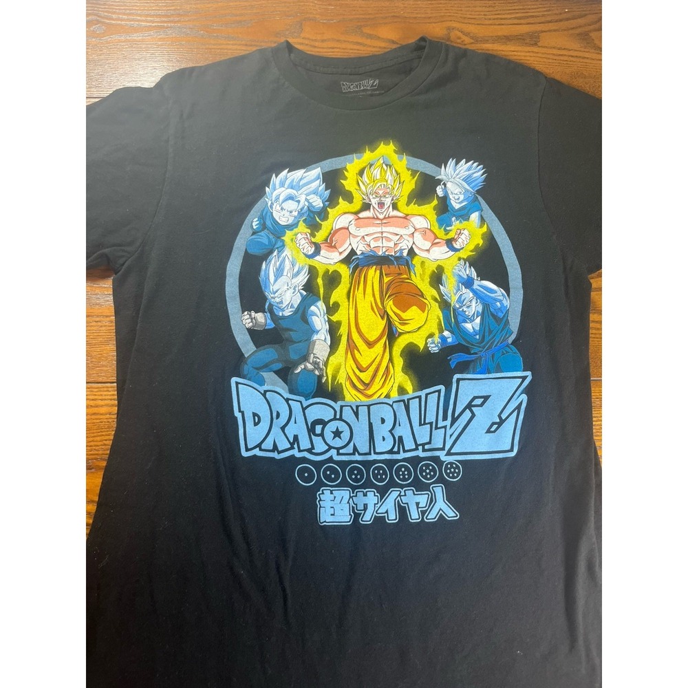 Dragon Ball Z Goku Super Saiyan Shirt Mens Sz M Black Anime Graphic Tee DBZ